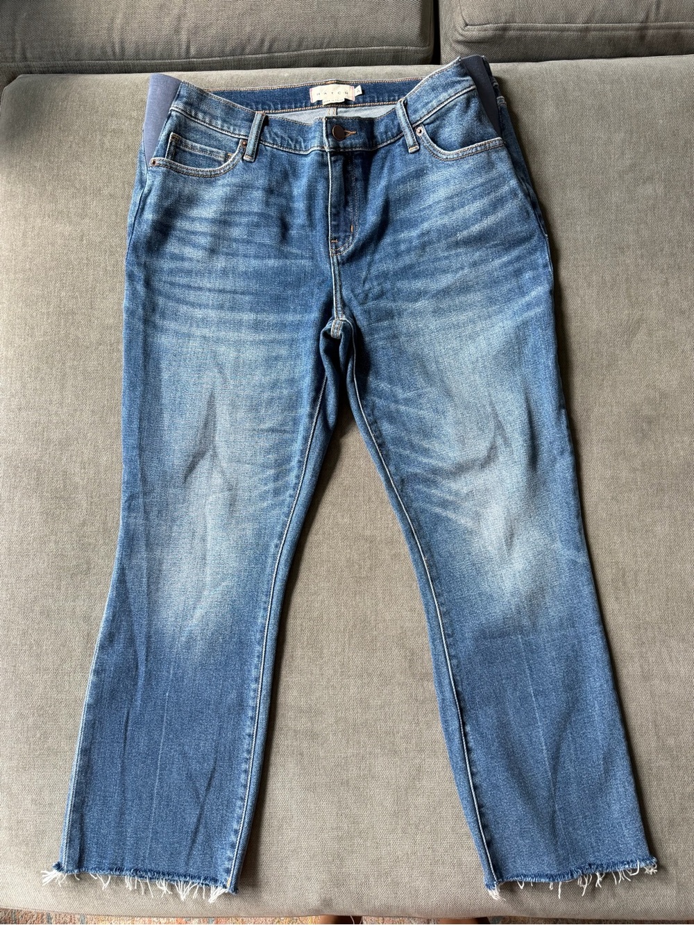 Hatch Straight Leg Crop Maternity Jeans 31